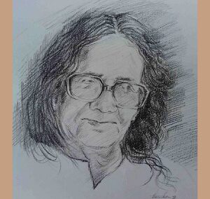 Portrait drawing pencil on paper SM Sultan